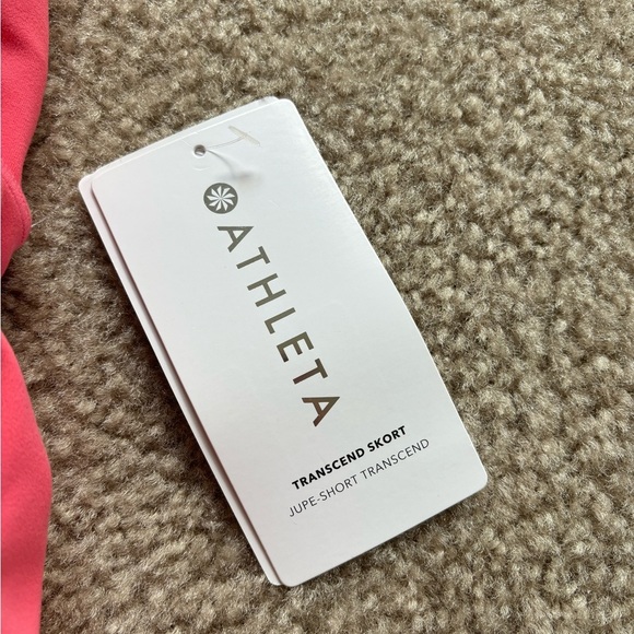 NWT Athleta Transcend Skort with Hidden Pockets Coral Petal - Picture 6 of 14